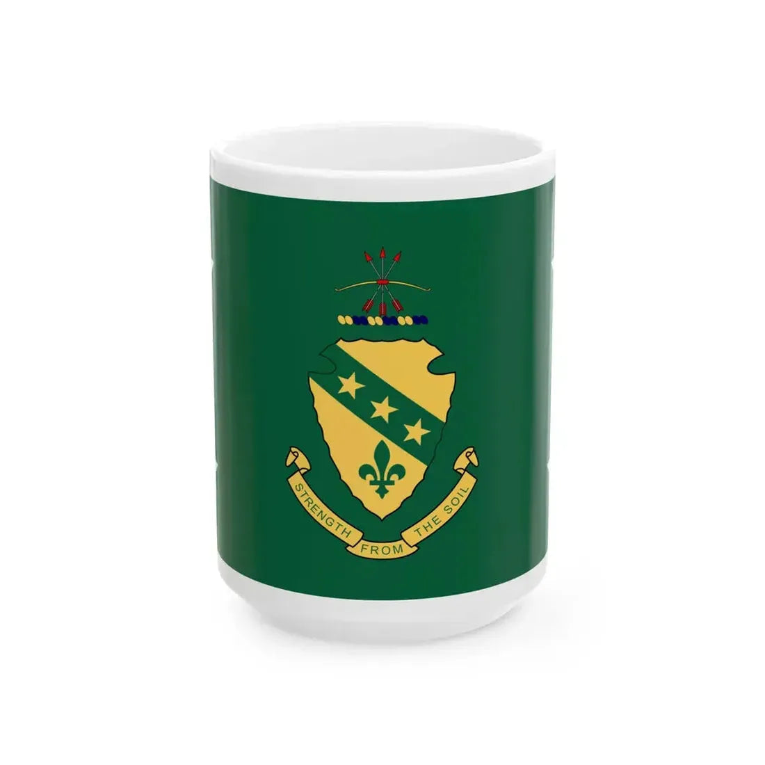 Flag of the Governor of North Dakota (United States) White Coffee Mug 15oz - Go Mug Yourself