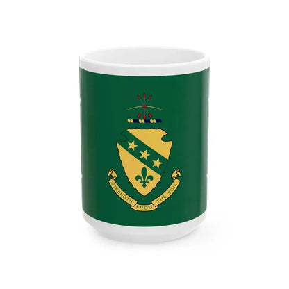 Flag of the Governor of North Dakota (United States) White Coffee Mug 15oz - Go Mug Yourself