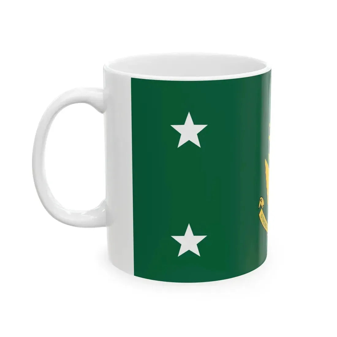 Flag of the Governor of North Dakota (United States) White Coffee Mug - Go Mug Yourself