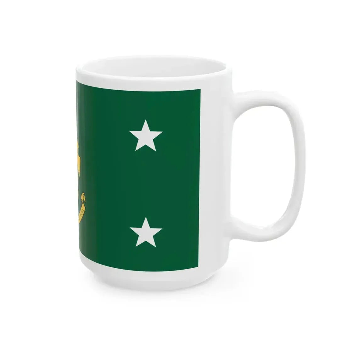 Flag of the Governor of North Dakota (United States) White Coffee Mug - Go Mug Yourself