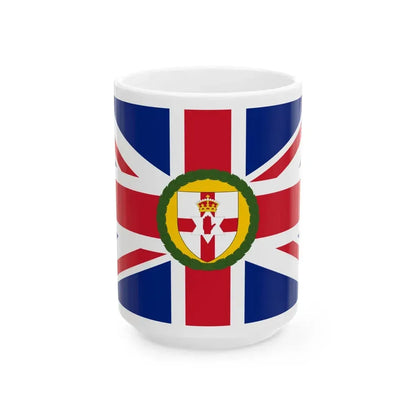Flag of the Governor of Northern Ireland 1922-1973 (Ireland) White Coffee Mug 15oz - Go Mug Yourself