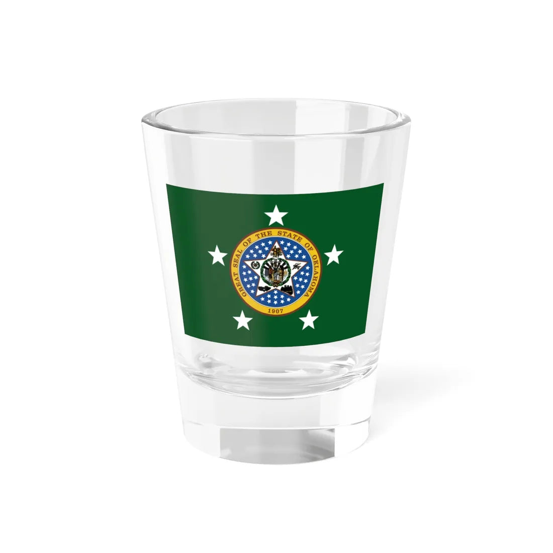 Flag of the Governor of Oklahoma (United States) Shot Glass 1.5oz 1.5oz - Go Mug Yourself