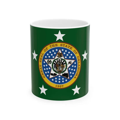 Flag of the Governor of Oklahoma (United States) White Coffee Mug 11oz - Go Mug Yourself