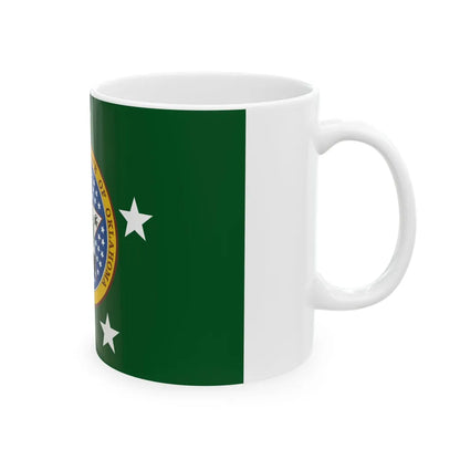 Flag of the Governor of Oklahoma (United States) White Coffee Mug - Go Mug Yourself