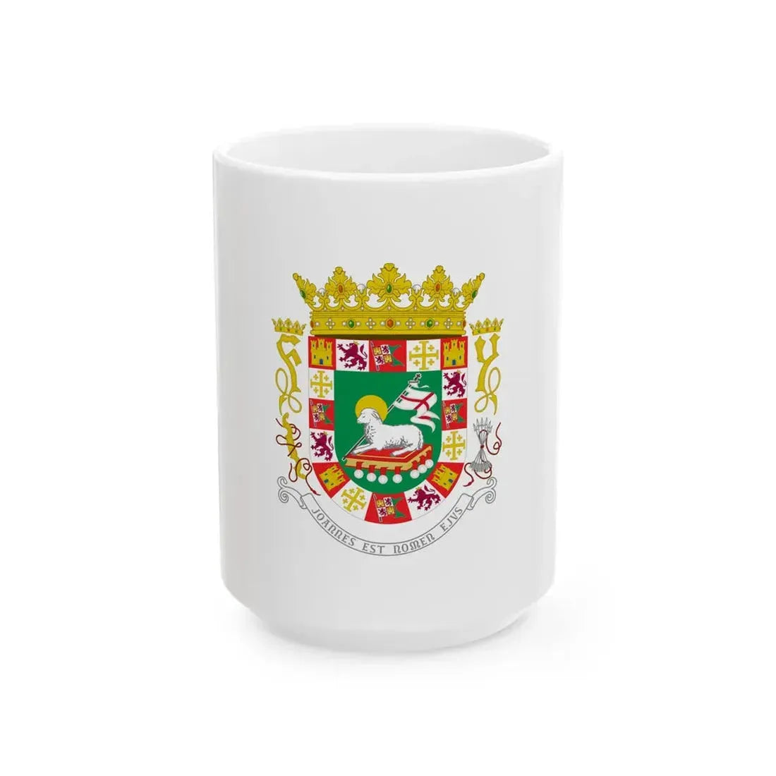 Flag of the Governor of Puerto Rico (United States) White Coffee Mug 15oz - Go Mug Yourself