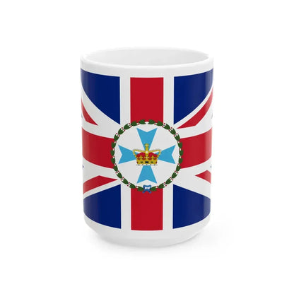 Flag of the Governor of Queensland 1876-1901 (Australia) White Coffee Mug 15oz - Go Mug Yourself