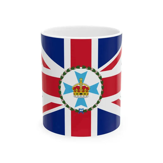 Flag of the Governor of Queensland 1901-1963 (Australia) White Coffee Mug 11oz - Go Mug Yourself