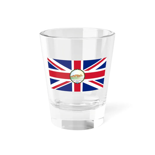 Flag of the Governor of Saint Lucia 1875-1939 (Saint Lucia) Shot Glass 1.5oz 1.5oz - Go Mug Yourself