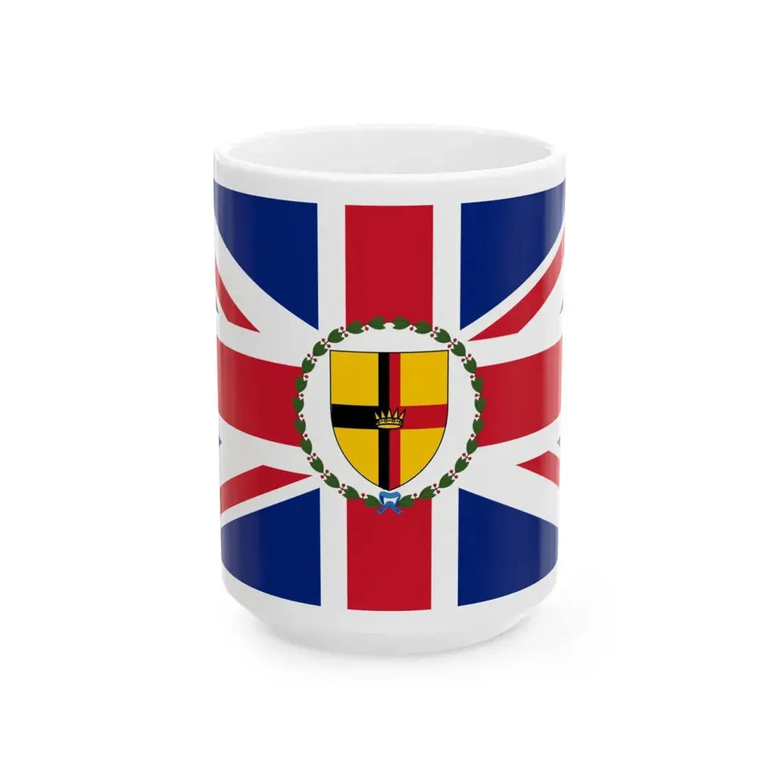 Flag of the Governor of Sarawak 1947-1963 (Malaysia) White Coffee Mug 15oz - Go Mug Yourself
