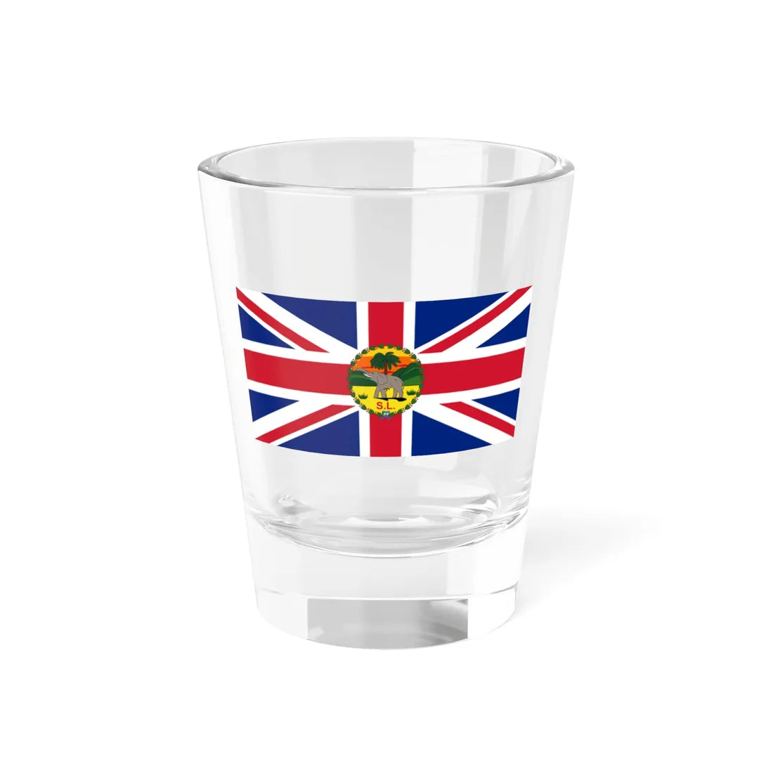 Flag of the Governor of Sierra Leone 1889-1916 (Sierra Leone) Shot Glass 1.5oz 1.5oz - Go Mug Yourself