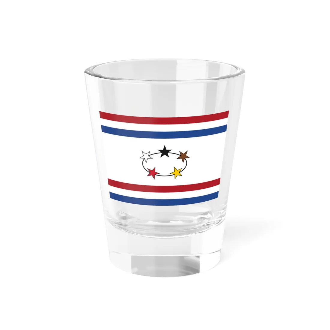 Flag of the Governor of Suriname 1966-1975 (Netherlands) Shot Glass 1.5oz 1.5oz - Go Mug Yourself