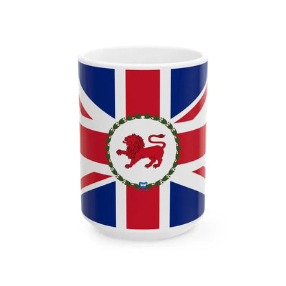 Flag of the Governor of Tasmania 1876-1977 (Australia) White Coffee Mug 15oz - Go Mug Yourself