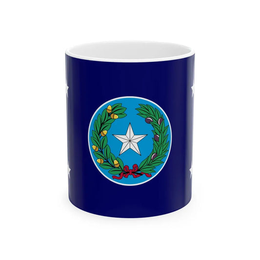 Flag of the Governor of Texas (United States) White Coffee Mug 11oz - Go Mug Yourself