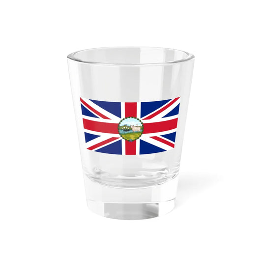 Flag of the Governor of the Falkland Islands 1876-1925 (United Kingdom) Shot Glass 1.5oz 1.5oz - Go Mug Yourself