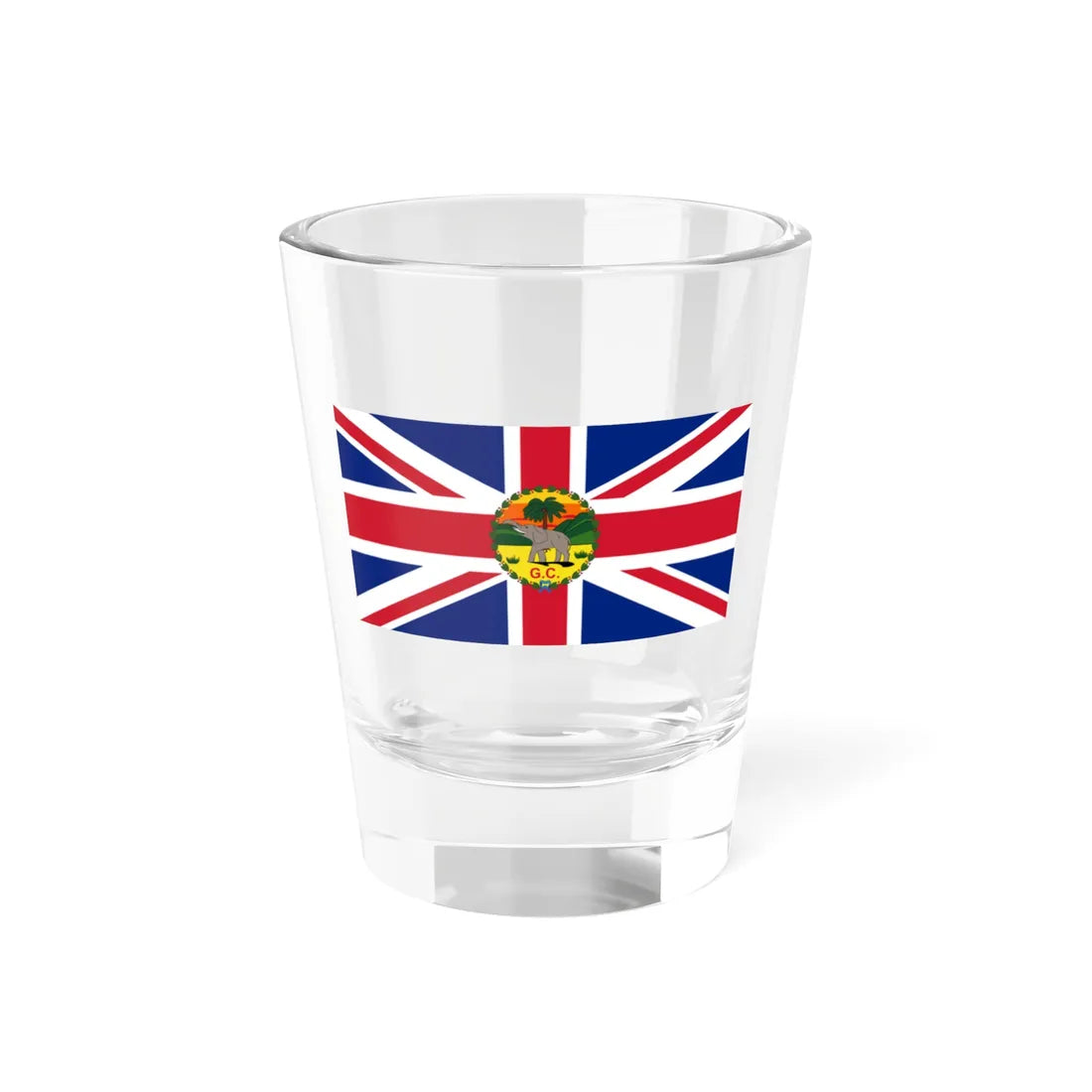 Flag of the Governor of the Gold Coast 1877-1957 (Ghana) Shot Glass 1.5oz 1.5oz - Go Mug Yourself