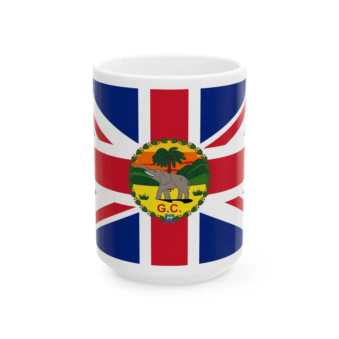 Flag of the Governor of the Gold Coast 1877-1957 (Ghana) White Coffee Mug 15oz - Go Mug Yourself
