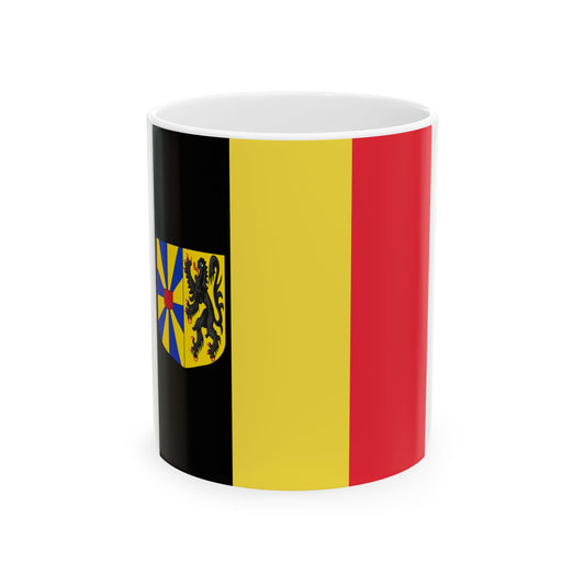 Flag of the Governor of West Flanders (Belgium) White Coffee Mug-11oz-Go Mug Yourself
