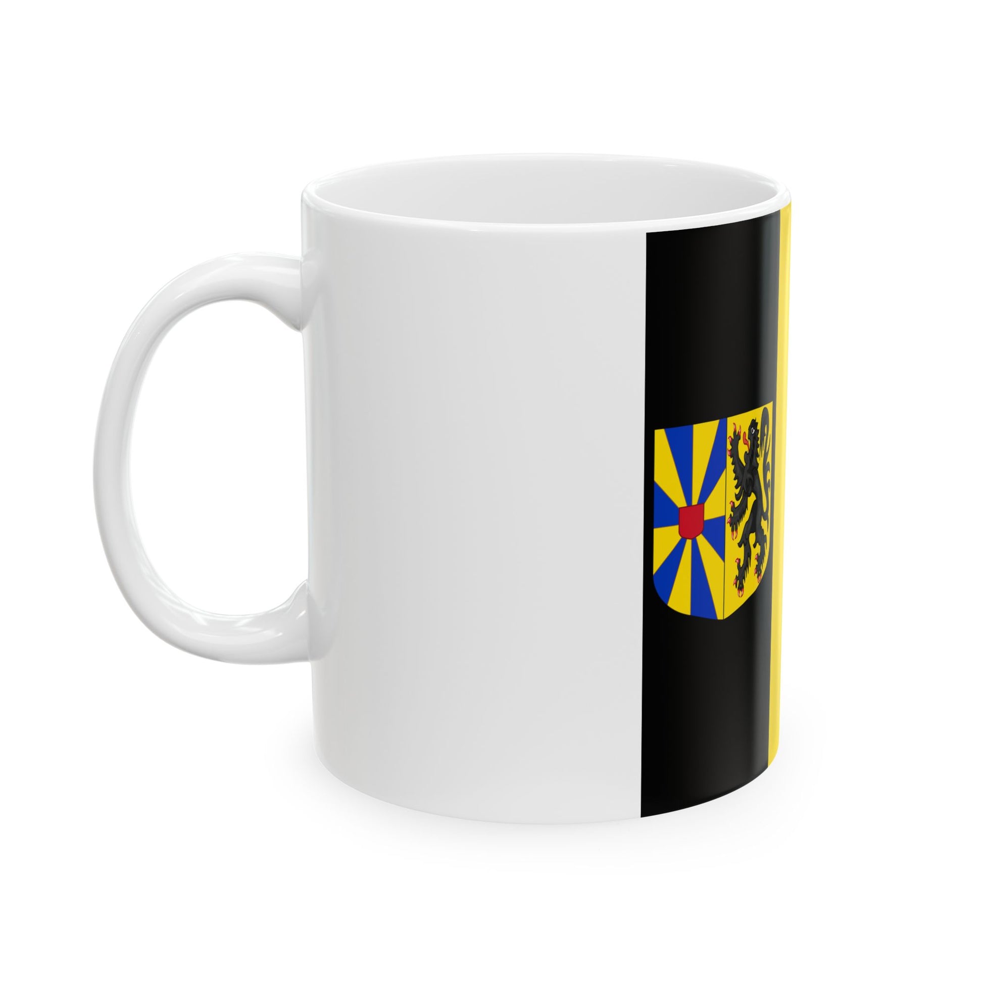 Flag of the Governor of West Flanders (Belgium) White Coffee Mug-Go Mug Yourself