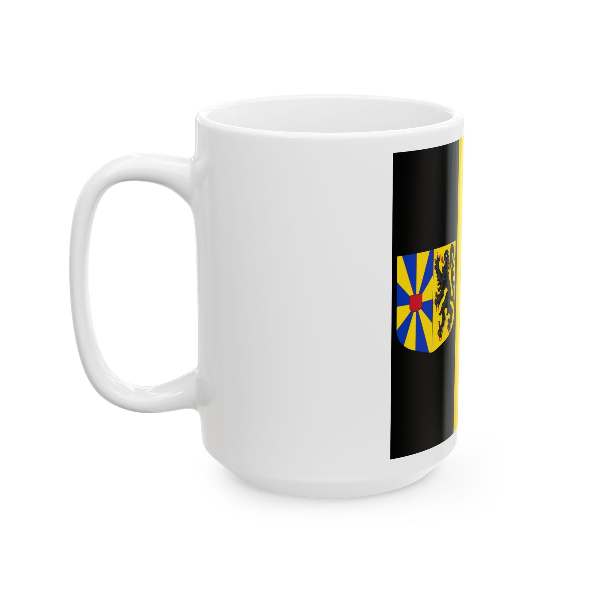 Flag of the Governor of West Flanders (Belgium) White Coffee Mug-Go Mug Yourself