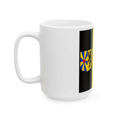 Flag of the Governor of West Flanders (Belgium) White Coffee Mug-Go Mug Yourself
