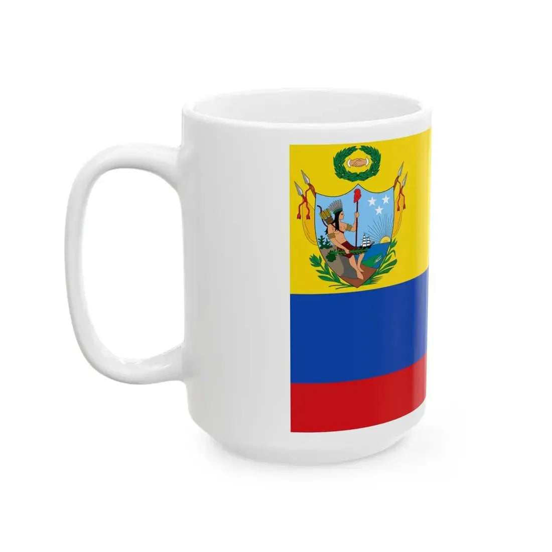 Flag of the Gran Colombia 1819-1820 version 1 (Colombia) White Coffee Mug - Go Mug Yourself