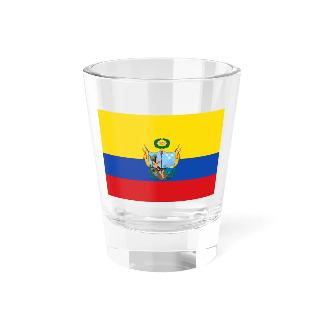 Flag of the Gran Colombia 1819-1820 version 2 (Colombia) Shot Glass 1.5oz 1.5oz - Go Mug Yourself