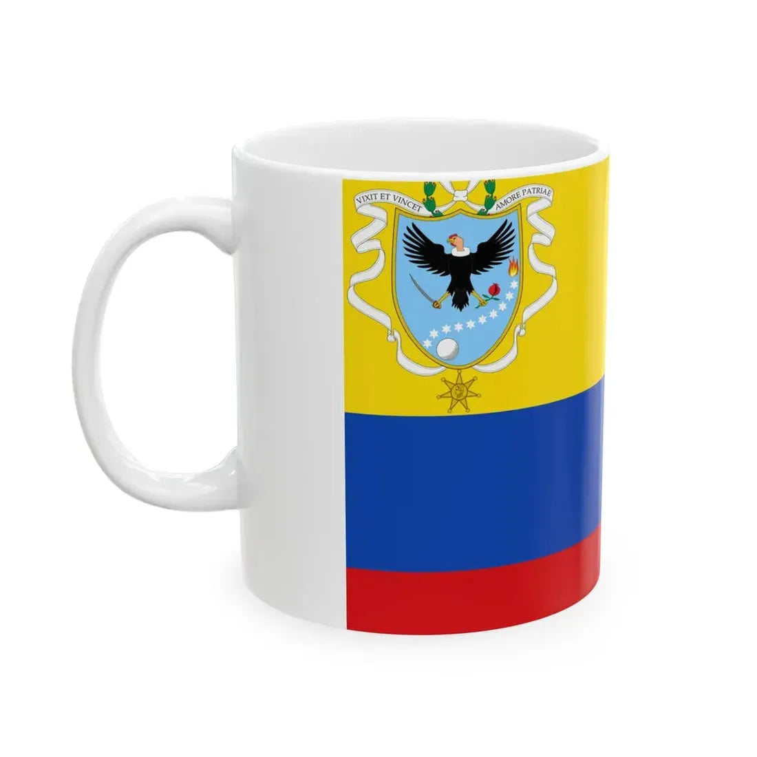 Flag of the Gran Colombia 1820-1821 version 1 (Colombia) White Coffee Mug - Go Mug Yourself