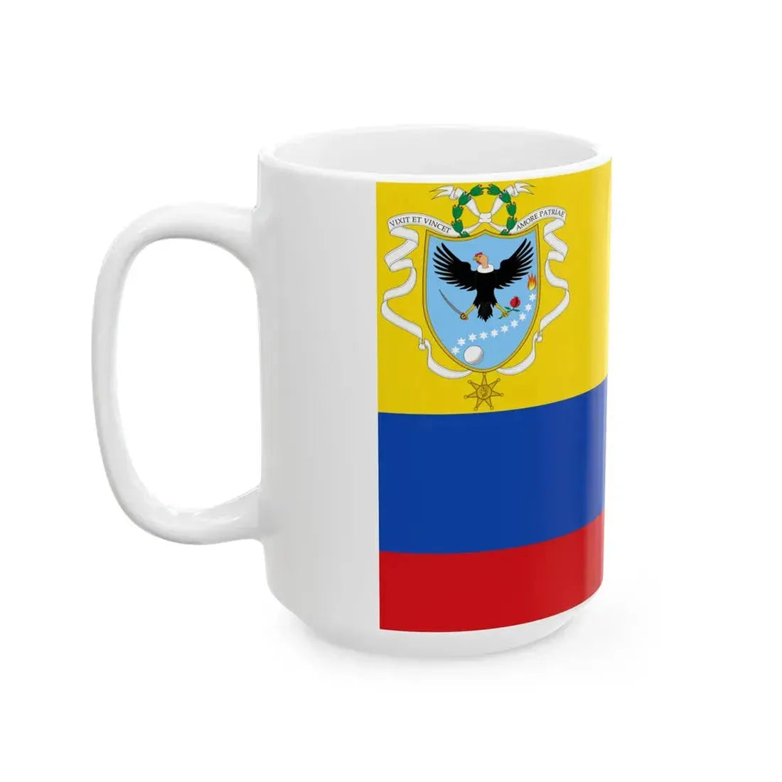 Flag of the Gran Colombia 1820-1821 version 1 (Colombia) White Coffee Mug - Go Mug Yourself