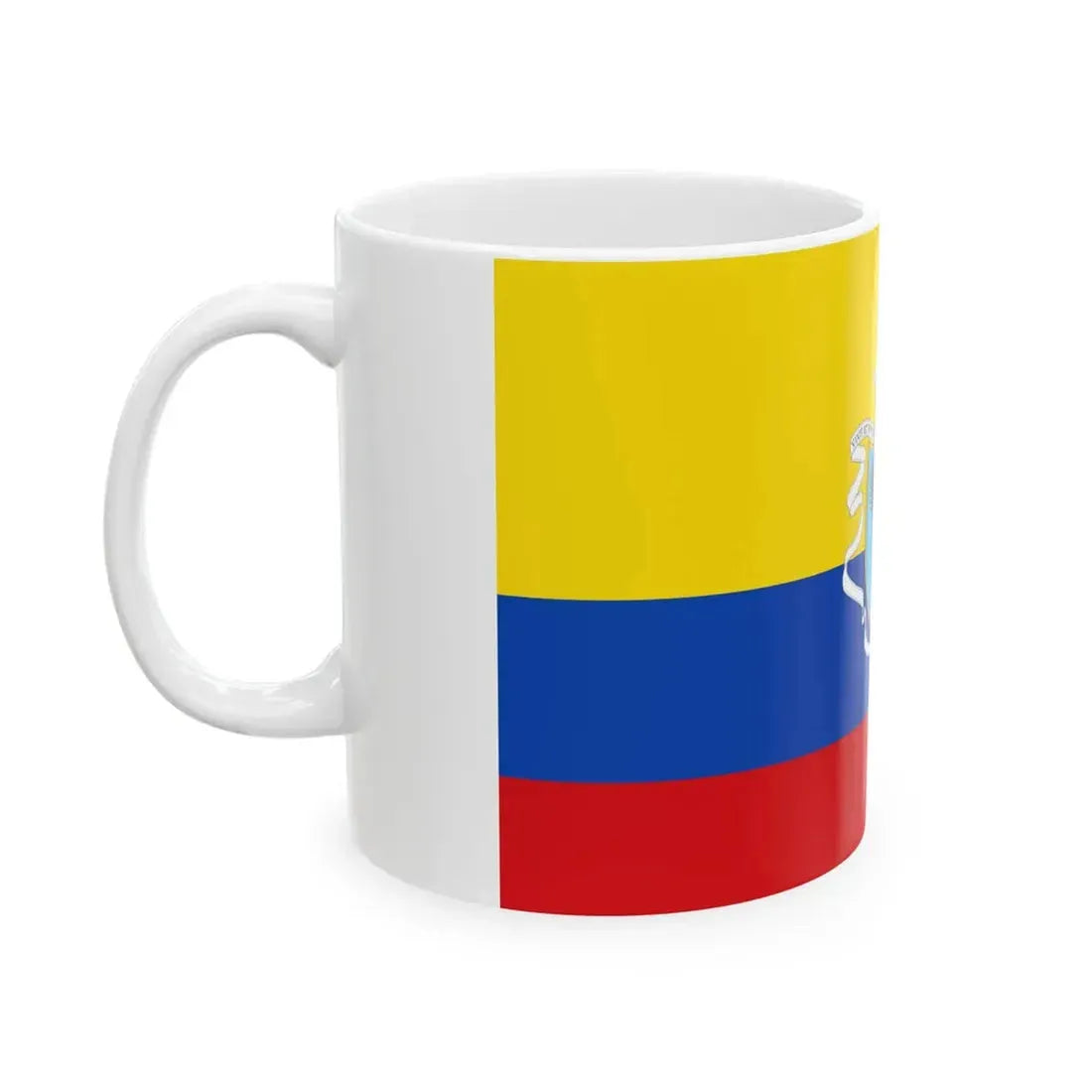 Flag of the Gran Colombia 1820-1821 version 2 (Colombia) White Coffee Mug - Go Mug Yourself