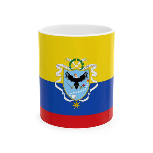 Flag of the Gran Colombia 1820-1821 version 3 (Colombia) White Coffee Mug 11oz - Go Mug Yourself