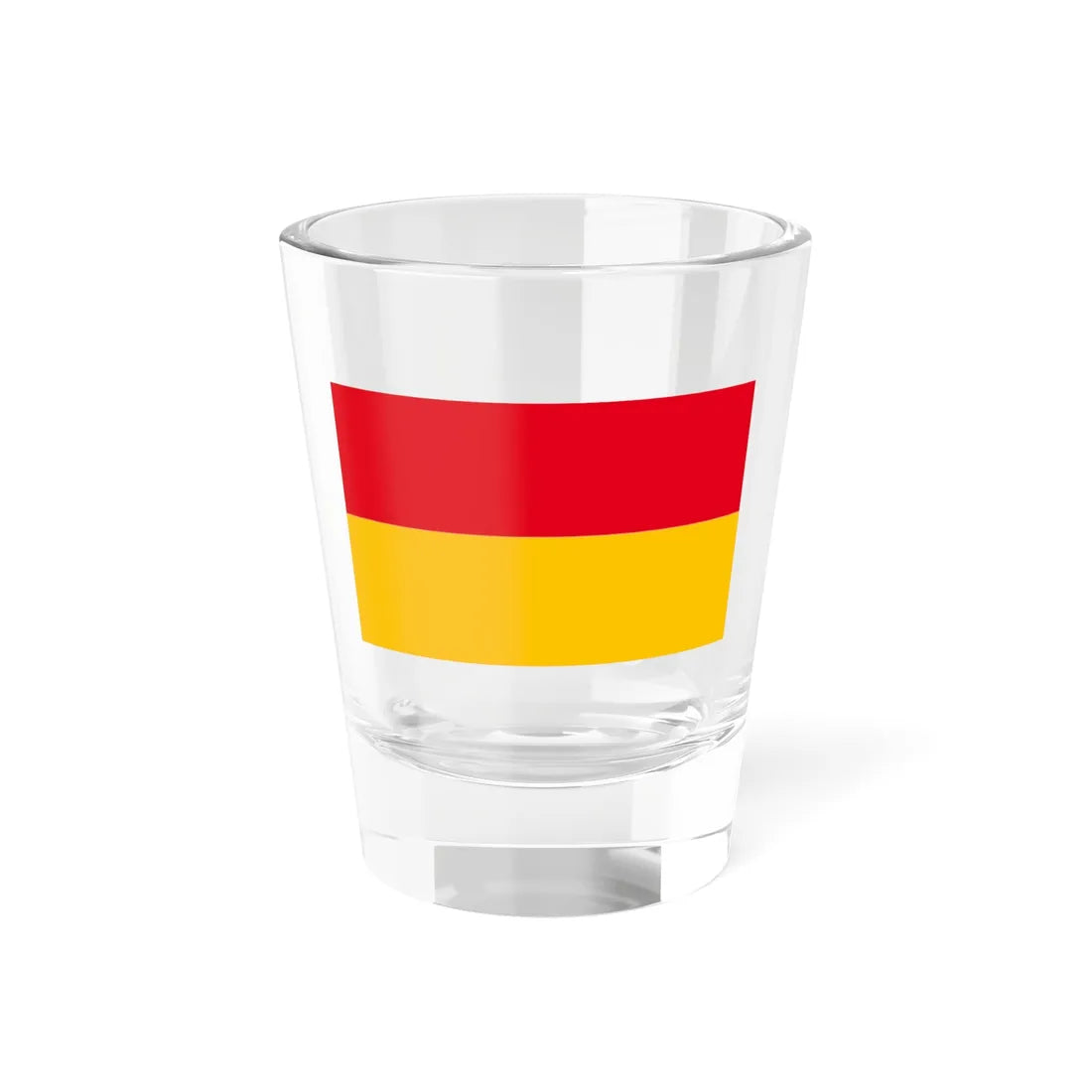 Flag of the Grand Duchy of Baden 1855-1891 (Germany) Shot Glass 1.5oz 1.5oz - Go Mug Yourself