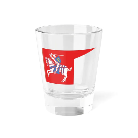 Flag of the Grand Duchy of Lithuania 1403-1410 (Belarus) (Coat of Arms) Shot Glass 1.5oz 1.5oz - Go Mug Yourself