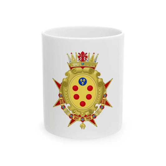 Flag of the Grand Duchy of Tuscany Medici period (Italy) White Coffee Mug 11oz - Go Mug Yourself