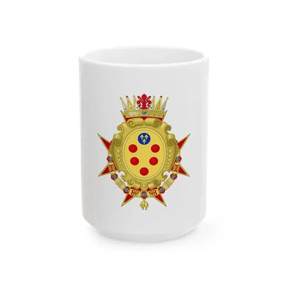 Flag of the Grand Duchy of Tuscany Medici period (Italy) White Coffee Mug 15oz - Go Mug Yourself