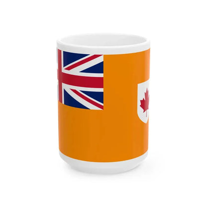 Flag of the Grand Orange Lodge of Canada (Canada) White Coffee Mug 15oz - Go Mug Yourself