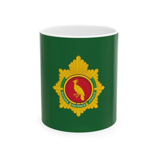 Flag of the Guyana Defence Force (Guyana) White Coffee Mug 11oz - Go Mug Yourself