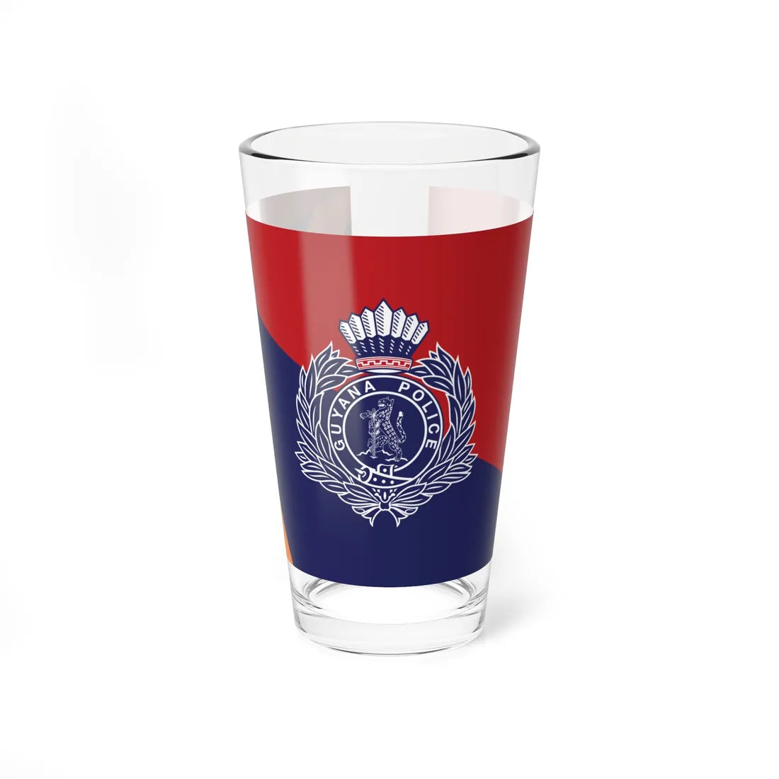 Flag of the Guyana Police Force A Division (Guyana) Pint Glass 16oz 16oz - Go Mug Yourself