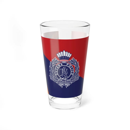 Flag of the Guyana Police Force A Division (Guyana) Pint Glass 16oz 16oz - Go Mug Yourself