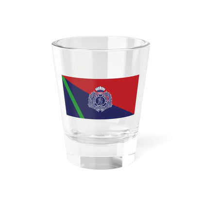 Flag of the Guyana Police Force D Division (Guyana) Shot Glass 1.5oz 1.5oz - Go Mug Yourself