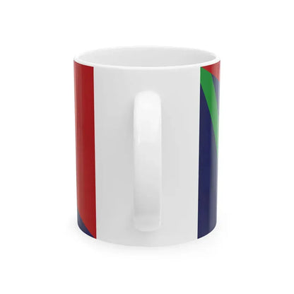 Flag of the Guyana Police Force D Division (Guyana) White Coffee Mug - Go Mug Yourself