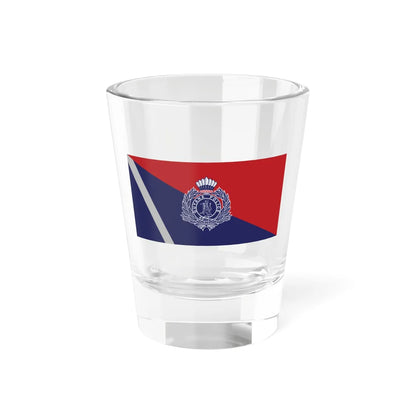 Flag of the Guyana Police Force E Division (Guyana) Shot Glass 1.5oz 1.5oz - Go Mug Yourself