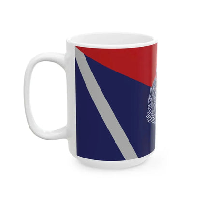Flag of the Guyana Police Force E Division (Guyana) White Coffee Mug - Go Mug Yourself