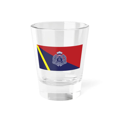 Flag of the Guyana Police Force F Division (Guyana) Shot Glass 1.5oz 1.5oz - Go Mug Yourself