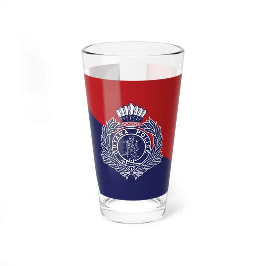 Flag of the Guyana Police Force G Division (Guyana) Pint Glass 16oz 16oz - Go Mug Yourself