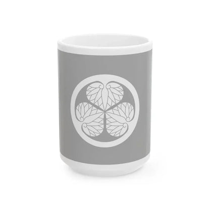 Flag of the Hachisuka Lords of Tokushima in Awa Province A (Japan) White Coffee Mug 15oz - Go Mug Yourself