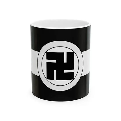 Flag of the Hachisuka Lords of Tokushima in Awa Province B (Japan) White Coffee Mug 11oz - Go Mug Yourself