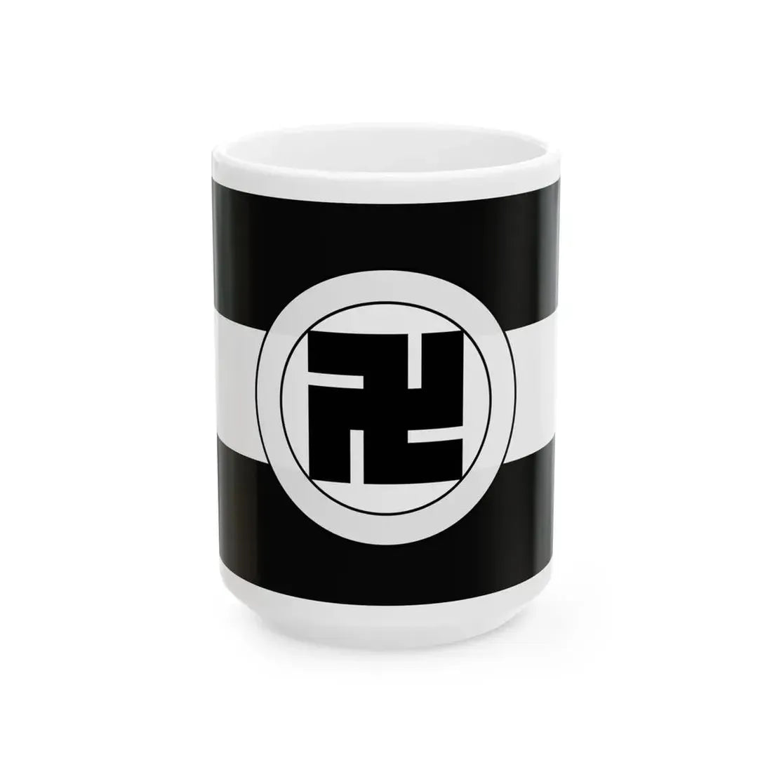 Flag of the Hachisuka Lords of Tokushima in Awa Province B (Japan) White Coffee Mug 15oz - Go Mug Yourself