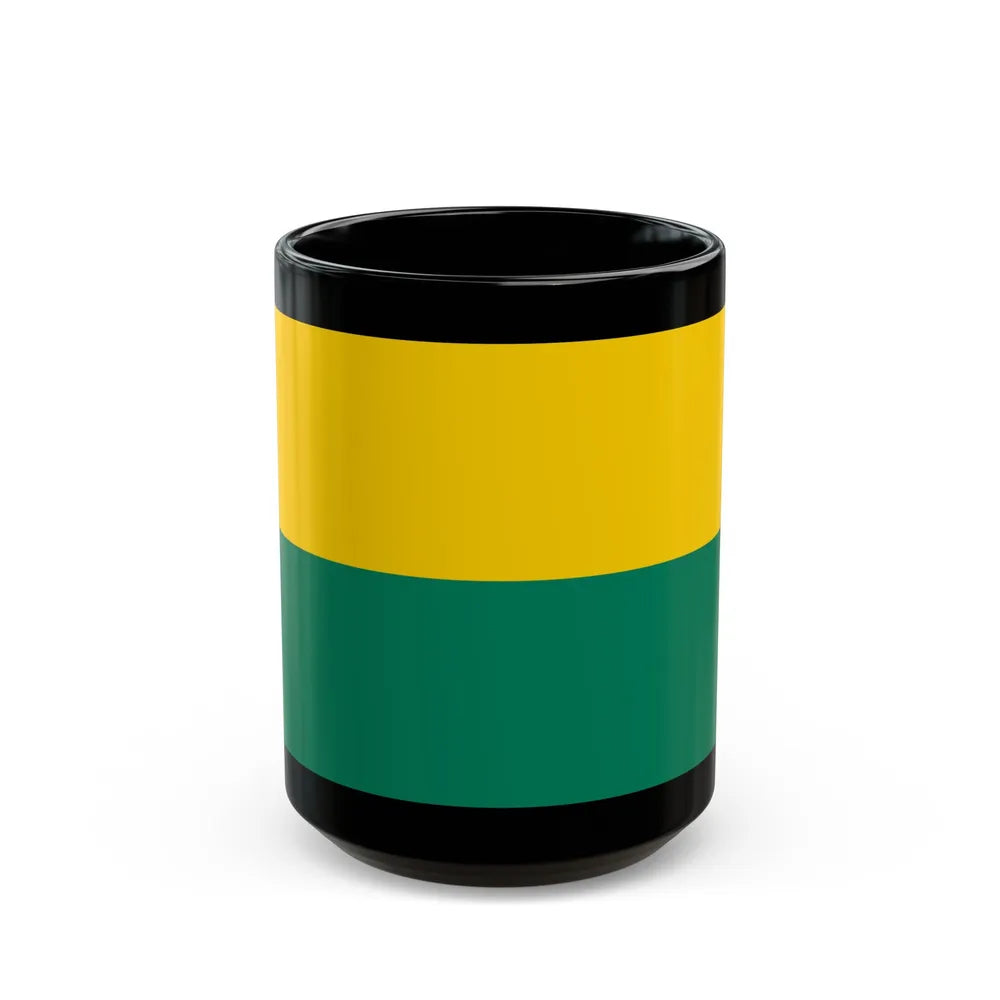 Flag of The Hague the capital of the province of South Holland Netherlands - Black Coffee Mug-15oz-Go Mug Yourself