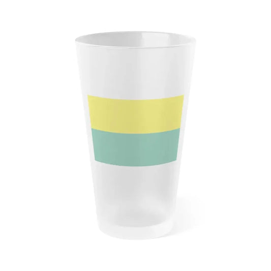 Flag of The Hague the capital of the province of South Holland Netherlands - Frosted Pint Glass 16oz 16oz Frosted - Go Mug Yourself