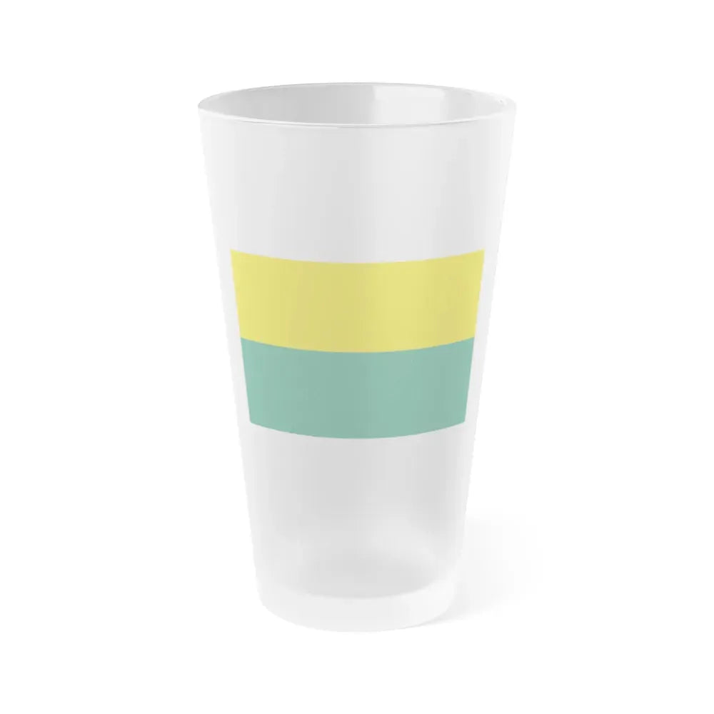 Flag of The Hague the capital of the province of South Holland Netherlands - Frosted Pint Glass 16oz 16oz Frosted - Go Mug Yourself